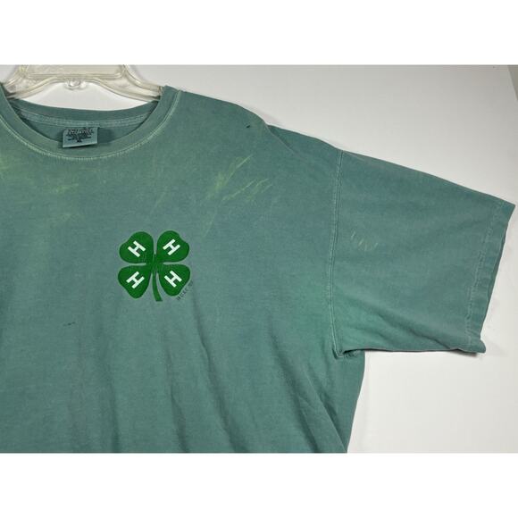 Vintage Texas 4-H Outdoors T-Shirt - Size XL - Green Clover Fishing Design - Picture 13 of 16